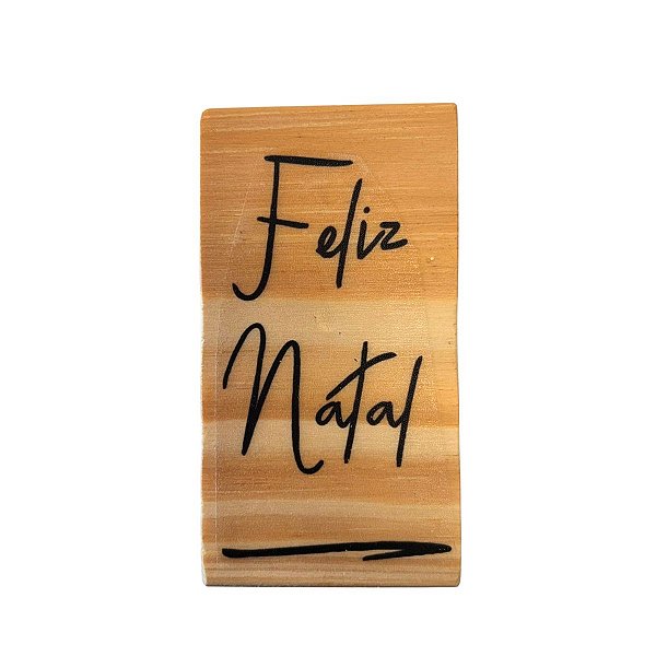 Carimbo de Madeira Artesanal - "Feliz Natal" - Cod.RL-047 - 1 unidade - Rizzo