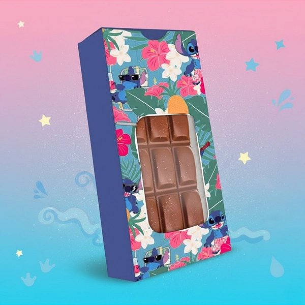 Caixa para Tablete de Chocolate - Stitch - 1 unidade - Festcolor - Rizzo