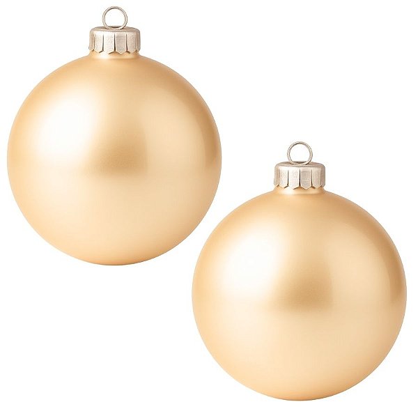 Bolas De Natal - Perolada Champagne - 12cm - 2 unidades - Rizzo