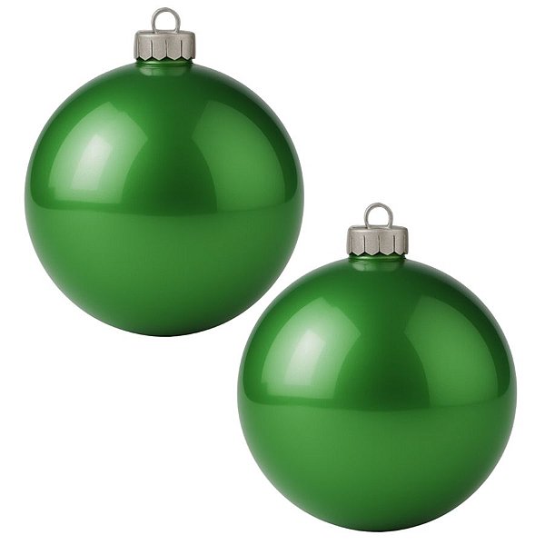 Bolas De Natal - Perolada Verde Escuro - 12cm - 2 unidades - Rizzo