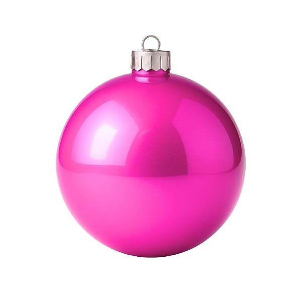 Bolas De Natal - Lisa Rosa - 15cm - 1 unidade - Rizzo