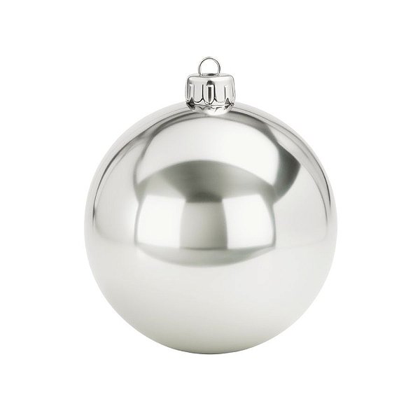 Bolas De Natal - Perolada Prata - 15cm - 1 unidade - Rizzo
