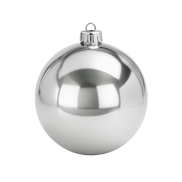 Bolas De Natal - Lisa Prata - 15cm - 1 unidade - Rizzo