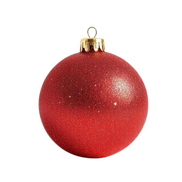 Bolas De Natal - Glitter Vermelho - 15cm - 1 unidade - Rizzo