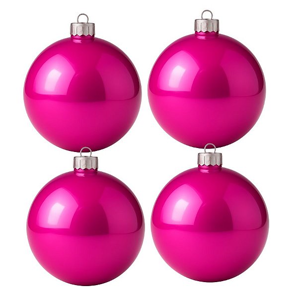 Bolas De Natal - Lisa Pink - 4 unidades - Rizzo