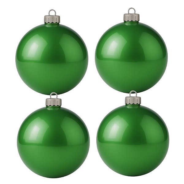 Bolas De Natal - Perolada Verde Claro - 4 unidades - Rizzo