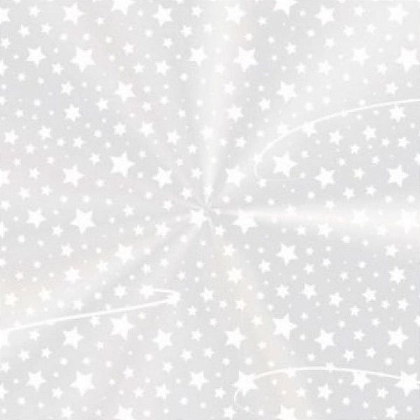 Saco Transparente para Panetone - 15x22cm - Estrelinha Branca - 50 unidades - Rizzo