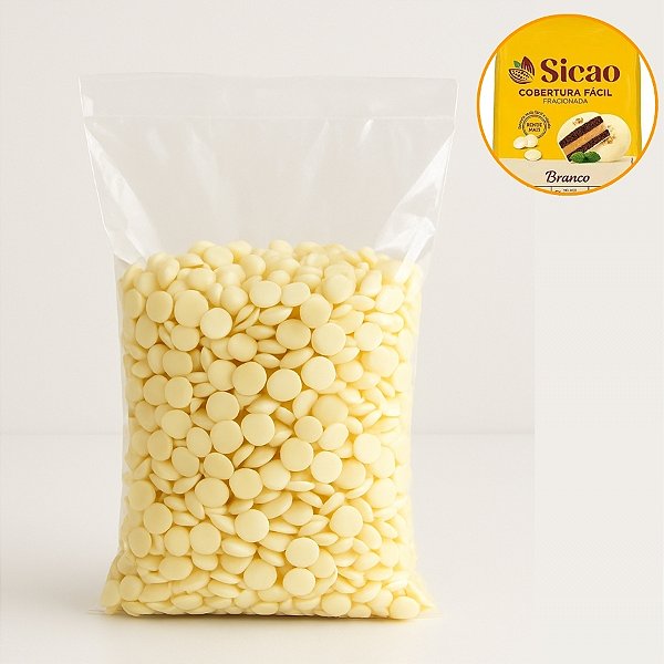 Cobertura Facil Branco  - Gotas - 500g - 1 unidade - Sicao - Rizzo
