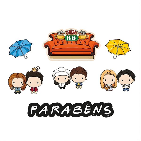 Decoração de Bolo - Friends - 19x20cm - 6 unidades - Regina - Rizzo