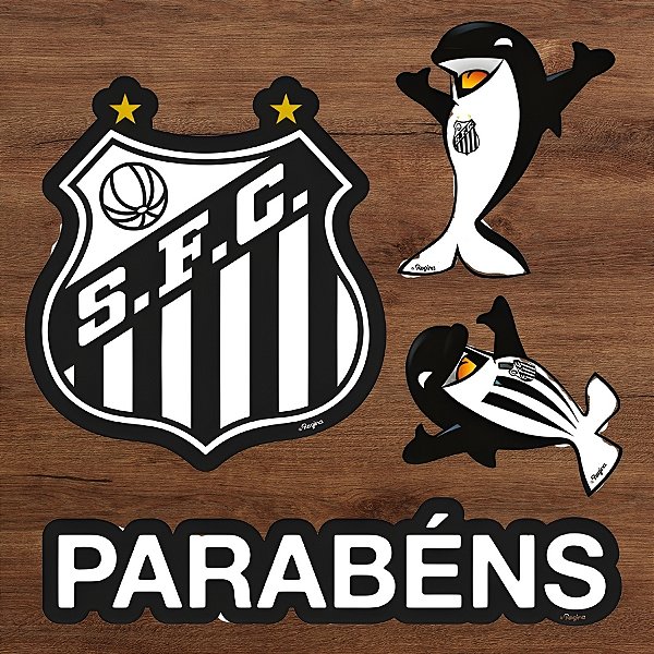 Decoração de Bolo - Santos - 19x21,5cm - 6 unidades - Regina - Rizzo