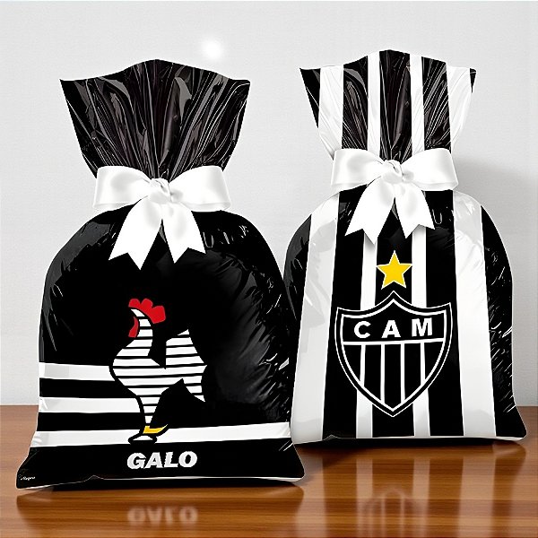 Sacola Plástica - Atlético Mineiro - 14x27cm - 8 unidades - Regina - Rizzo