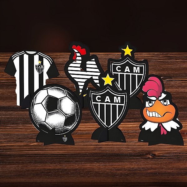 Decoração de Mesa - Atlético Mineiro - 14,5x21,5x9cm - 6 unidades - Regina - Rizzo