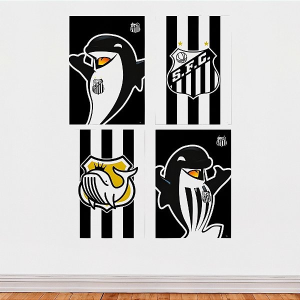 Cartaz Decorativo - Santos - 31x45cm - 4 unidades - Regina - Rizzo