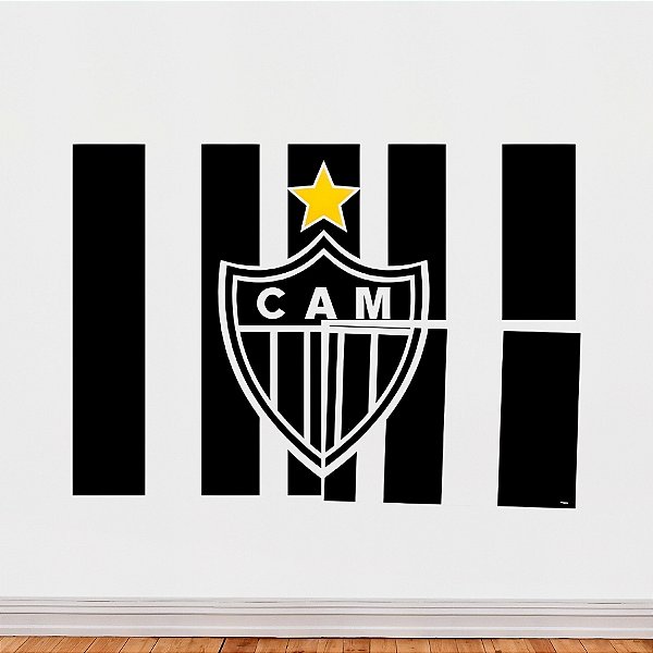Painel Decorativo 4 Lâminas - Atlético Mineiro - 124x86cm - 1 unidade - Regina - Rizzo