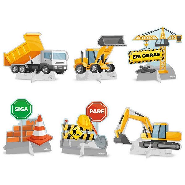 Decoração de Mesa - Construção - 6 unidades - Regina - Rizzo
