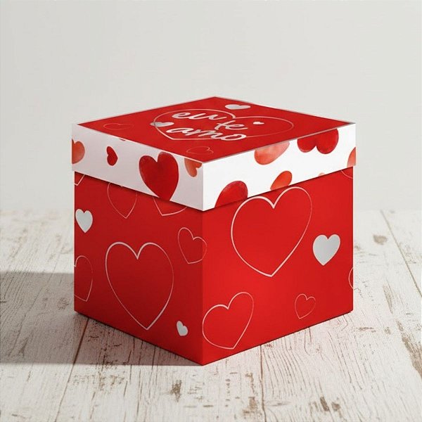 Caixa Cubo - Amore - 11x11x11cm - 1 unidade - Regina - Rizzo