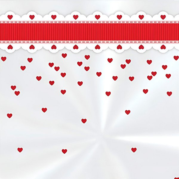 Saco Transparente Decorado - Cute Heart  - 50 unidades - Cromus - Rizzo