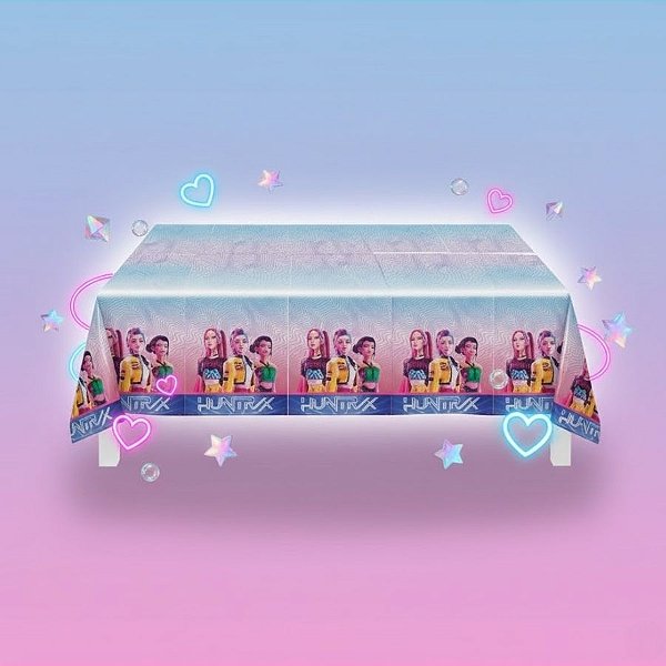 Toalha Plástica - Guerreiras do K-pop - 1,20x1,80cm - 1 unidade - Festcolor - Rizzo