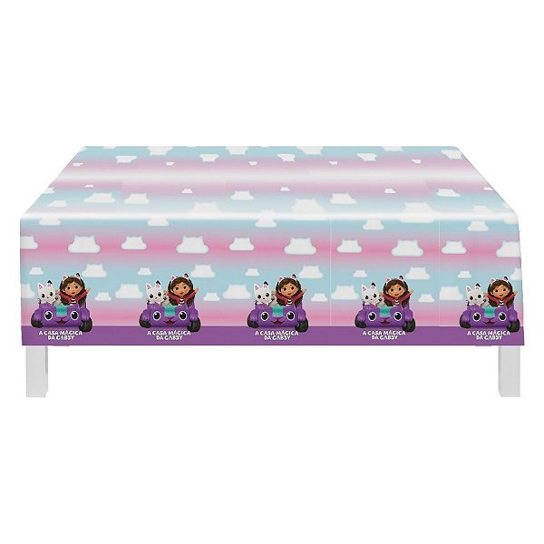 Toalha Plástica - A Casa Mágica da Gabby - 120x180cm - 1 unidade - FestColor - Rizzo