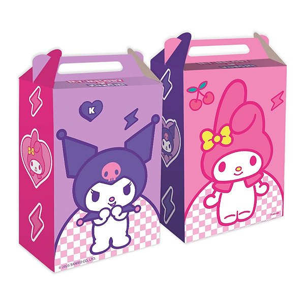 Caixa Surpresa - My Melody e Kuromi - 13x9x5cm - 8 unidades - FestColor - Rizzo