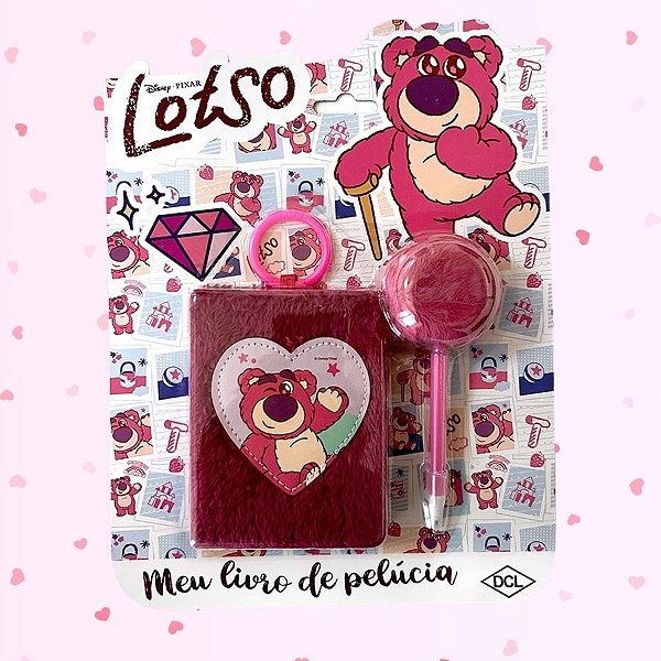 Meu Mini Livro de Pelúcia - Lotso - Toy Story - 11x8cm - 1 unidade - Disney Original - Rizzo
