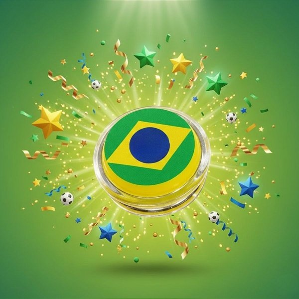 Ioiô Para Lembrancinha Festa -  Bandeira Do Brasil - 5,5x5,5cm - 1 unidade - Rizzo