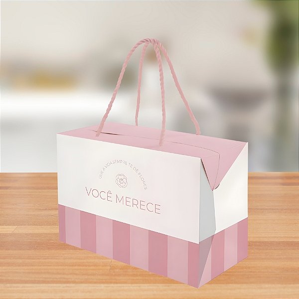 Caixa com Alça Prime - Camélia - 30x14x20cm - 1 unidade - Cromus - Rizzo