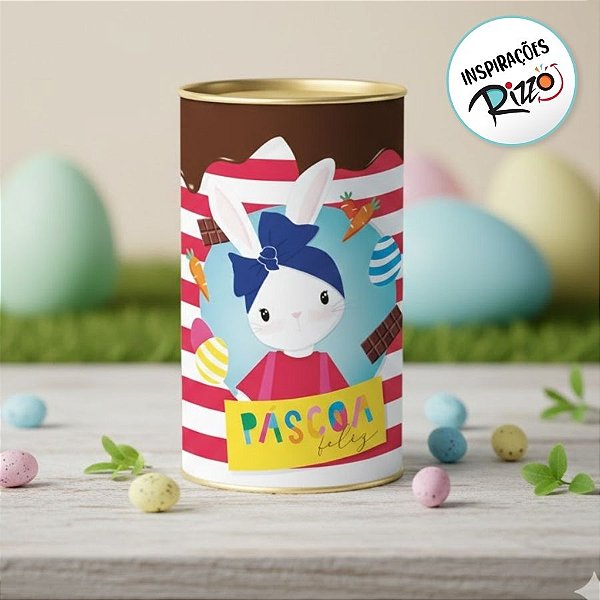 Lata Rigida para Ovos de 250g - Listras Vermelha - 9x16,5cm - 1 unidade - Cromus - Rizzo