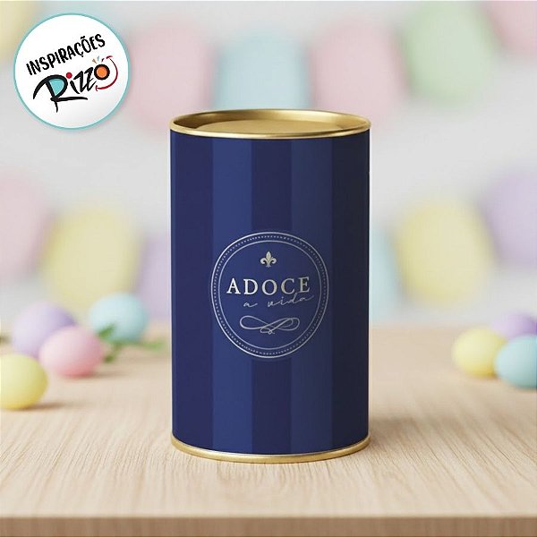 Lata Rigida para Ovos de 250g - Tale Azul - 9x16,5cm - 1 unidade - Cromus - Rizzo