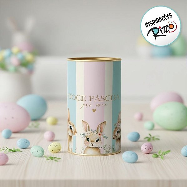 Lata Rigida para Ovos de 250g - Doce Páscoa pra Você - 9x16cm - 1 unidade - Cromus - Rizzo