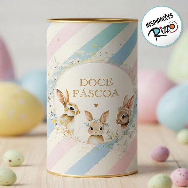 Lata Rigida para Ovos de 500g - Doce Páscoa - 12,5x22cm - 1 unidade - Cromus - Rizzo