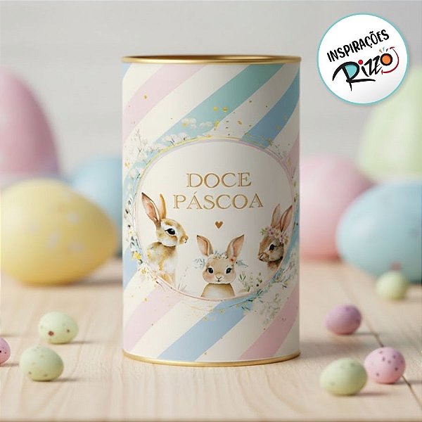 Lata Rigida para Ovos de 350g - Doce Páscoa - 10x18cm - 1 unidade - Cromus - Rizzo