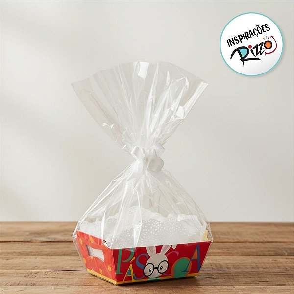 Kit Cesta - Páscoa Cores - P 18x13x7,5cm - 1 unidade - Cromus - Rizzo