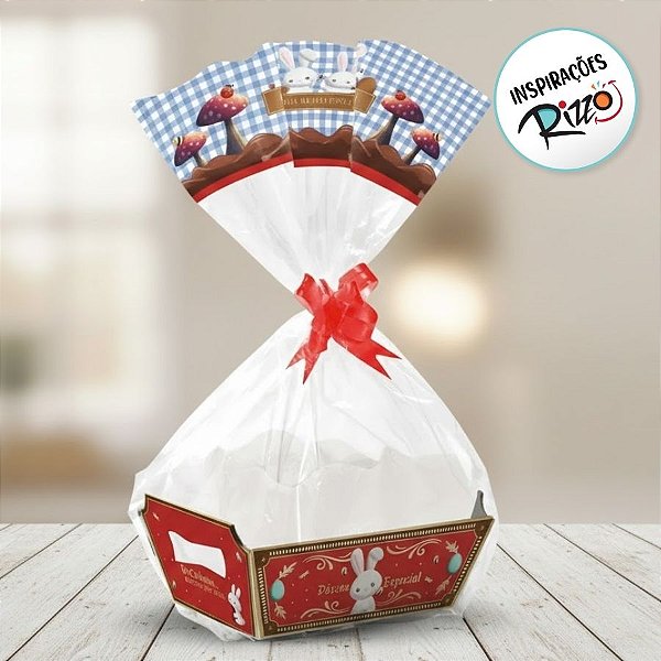 Kit Cesta - Contos de Páscoa - G 33x23,5x10,5cm - 1 unidade - Cromus - Rizzo