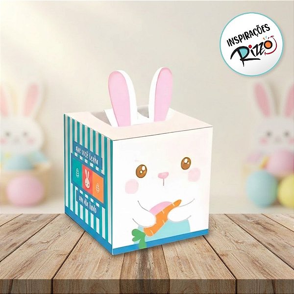 Caixa Pop Up - Páscoa Lino - P 7x7x7cm - 10 unidades - Cromus - Rizzo