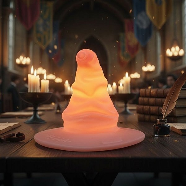 Luminária Chapéu Seletor RGB - Harry Potter - 22cm - 1 unidade - Rizzo