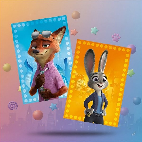 Cartaz Decorativo - Zootopia 2 - 45x31cm - 2 unidades - Disney Original - Rizzo
