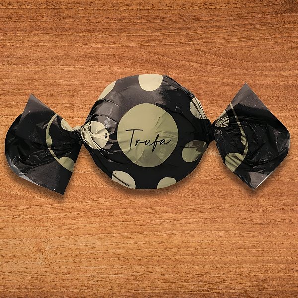 Papel Trufa 14,5x15,5cm - Big Ball Preto - 100 unidades - Cromus - Rizzo