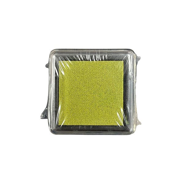 Almofada Para Carimbo em Plástico e Espuma - Carimbeira Verde Grama - 3,5x3,5cm - 1 unidade - Rizzo
