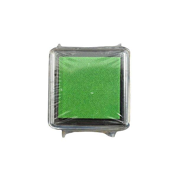 Almofada Para Carimbo em Plástico e Espuma - Carimbeira Verde Floresta - 3,5x3,5cm - 1 unidade - Rizzo