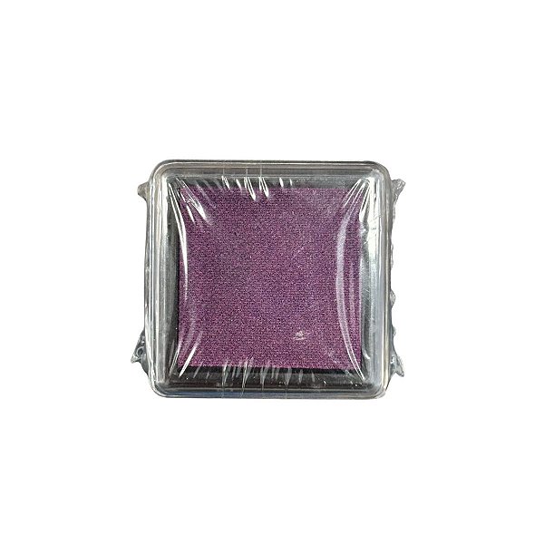 Almofada Para Carimbo em Plástico e Espuma - Carimbeira Roxo Quente - 3,5x3,5cm - 1 unidade - Rizzo