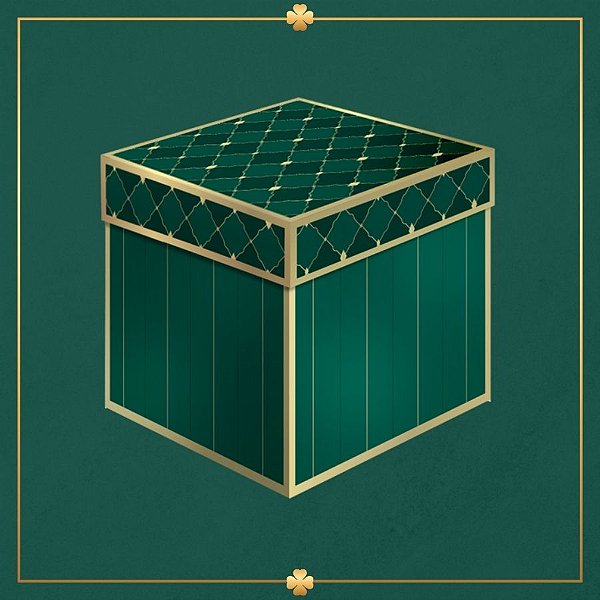 Caixa Cubo - Royal Verde - 11x11x11cm - 5 unidades - Regina - Rizzo