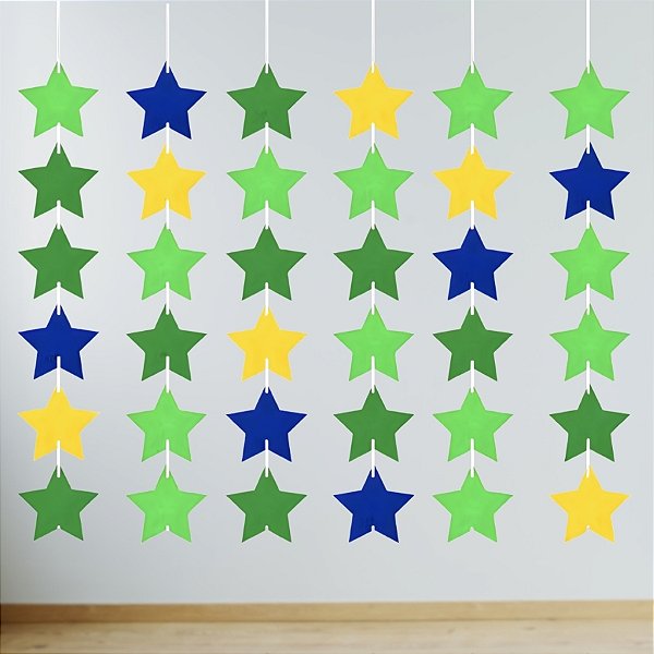 Cortina Decorativa - Estrela Brasil - 8,5x8,5cm - 1 unidade - Cromus - Rizzo