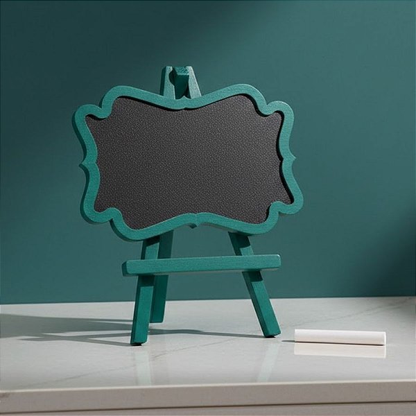 Lousa Decorativa em MDF - Arabesco Verde Escuro - 24x20cm - 1 unidade - Rizzo
