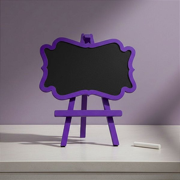 Lousa Decorativa em MDF - Arabesco Roxo - 24x20cm - 1 unidade - Rizzo
