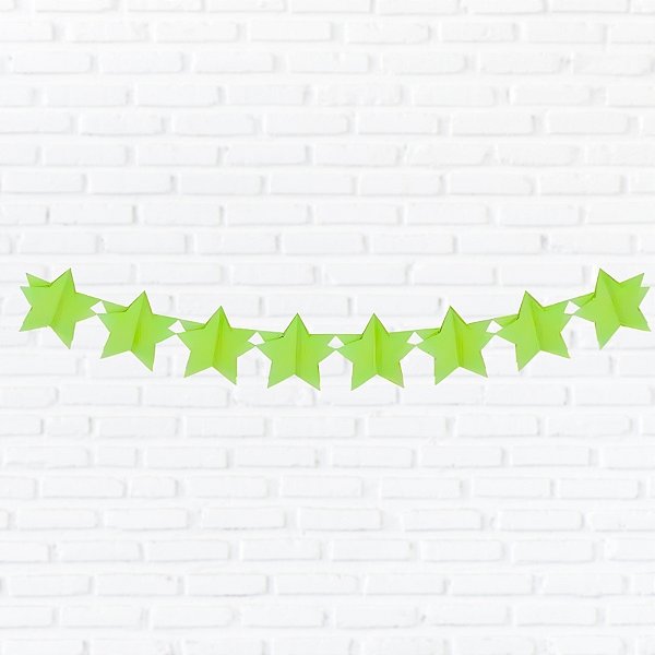 Faixa Decorativa - Estrela Verde 3D - 3,6m - 1 unidade - Cromus - Rizzo
