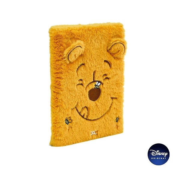 Caderno De Anotações Fluffy Pelúcia - Ursinho Pooh - Ref. 4788 - Disney Original - 1 unidade - Rizzo