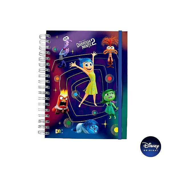 Caderno Mini Smart Com Folhas Reposicionáveis - Divertidamente - Ref. 5035 - Disney Original - 1 unidade - Rizzo