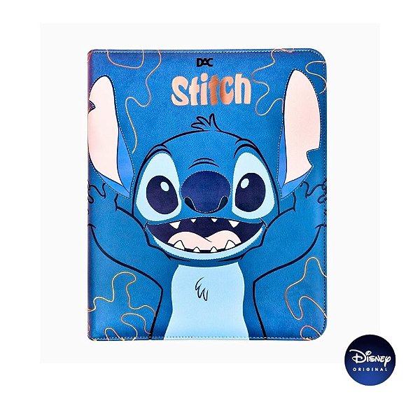 Fichário Universitário Com Ziper - Stitch - Ref. 4827 - Disney Original - 1 unidade - DAC Art - Rizzo