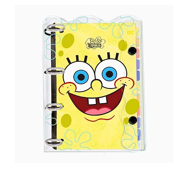 Fichário Universitário Com 192 Folhas - Bob Esponja - Ref. 5145 - 1 unidade - DAC Art - Rizzo